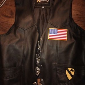 MEN LEATHER MOTORCYCLE STYLE JACKET BY ELEMENT